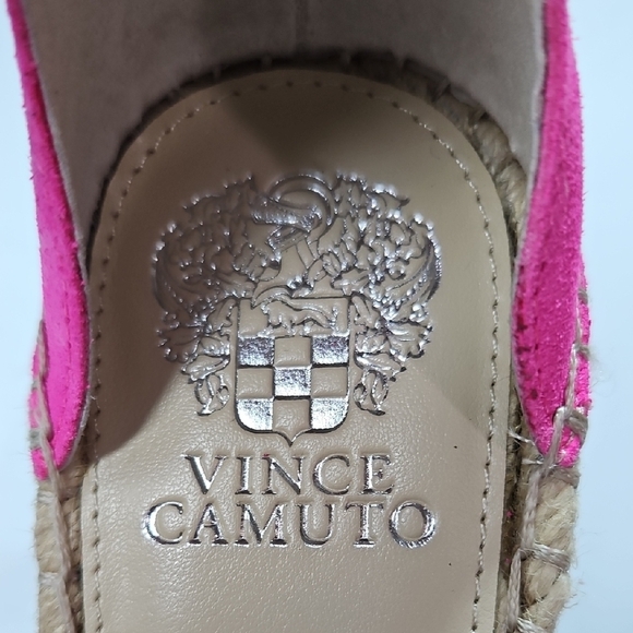 Vince Camuto Hot Pink Espadrille Wedge Sandals Size 9 - Picture 2 of 6
